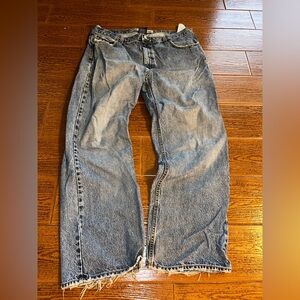 Vintage distressed us polo jeans with crazy fade and baggy fit size 38x30